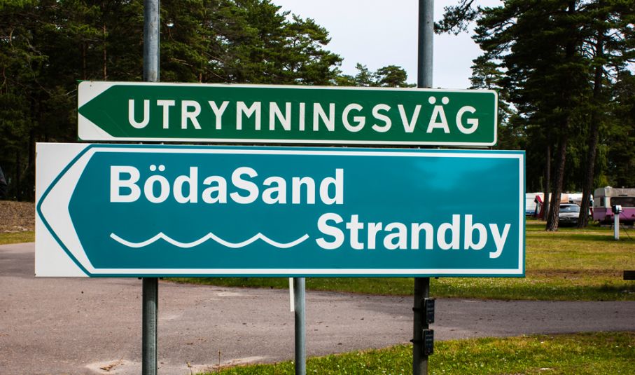 skylt böda camping Öland