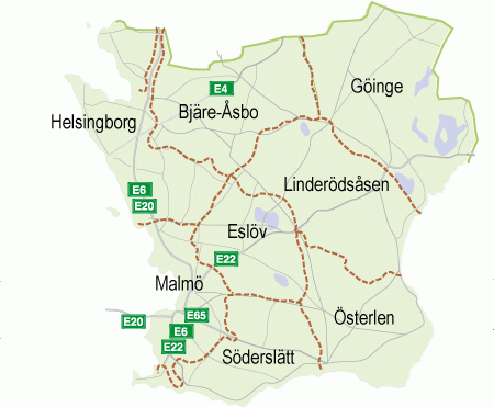 Skånes olika delar