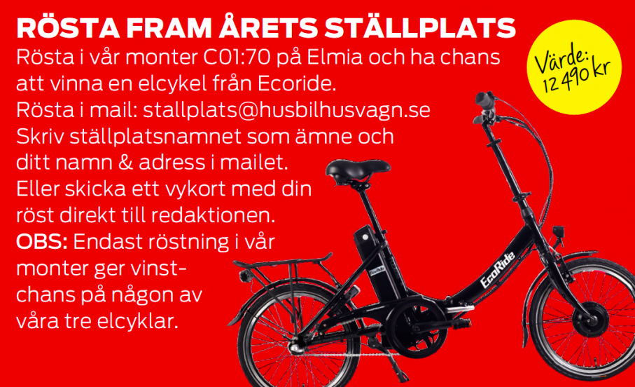 Chans att vinna elcykel i vår monter på Elmia!