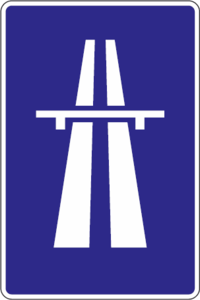 medan avgiftsbelagd motorväg (AP) har denna skylt