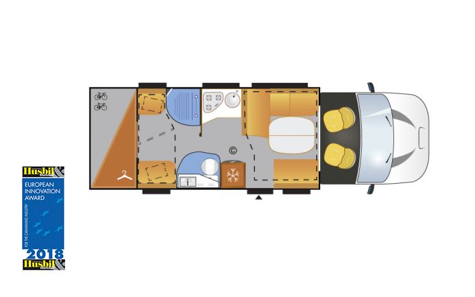 Helhetskoncept husbil: Challenger Genesis 396
En liten bil som kan anpassas efter behov på ett avancerat sätt. (Foto: Challenger)